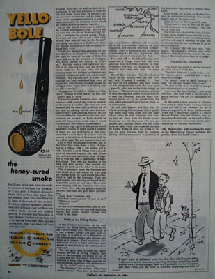 Yello Bole Pipe Honey Cured Smoke Ad 1944
