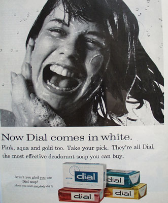 Dial Soap Now Comes In White Ad 1965
