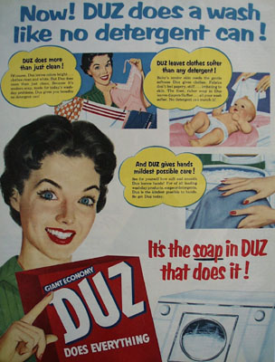 Duz Does A Wash Ad 1954