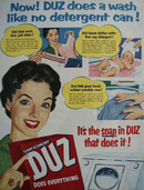 Duz Does A Wash Ad 1954