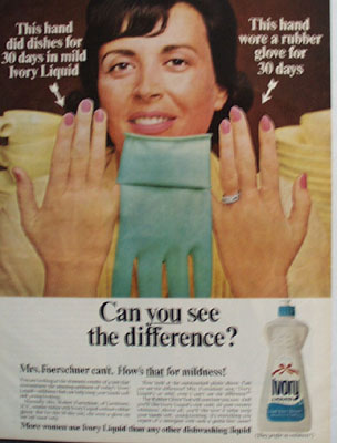 Ivory Liquid Can You See The Difference Ad 1965