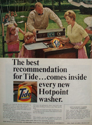 Tide Detergent And Hotpoint Washingmachine Ad 1965