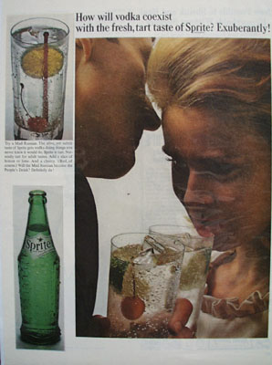 Sprite How Will Vodka Coexist Ad 1965