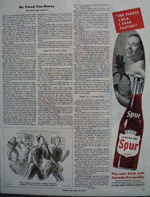 Spur The Cola Drink With Canada Dry Quality Ad 1944