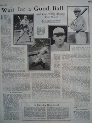 Wait For A Good Ball Article 1926