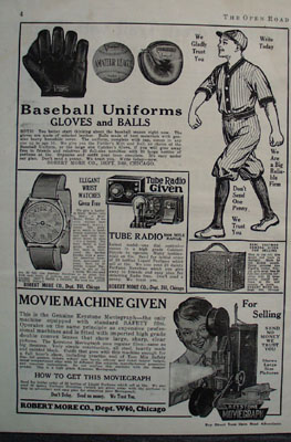 Robert More Co And Baseball Uniforms Ad 1927
