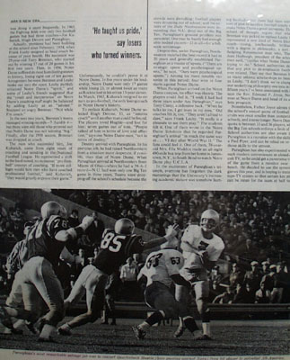 Ara Parseghian Article And Picture 1964
