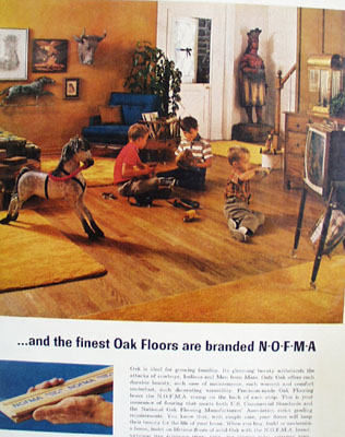 NOFMA Oak Floors Best To Grow On Ad 1965