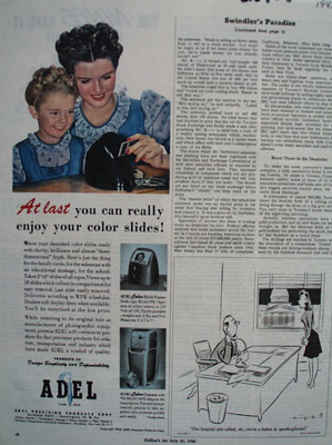 Adel Camera Enjoy Color Slides Ad 1945