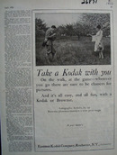 Eastman Kodak Take A Kodak With You Ad 1926