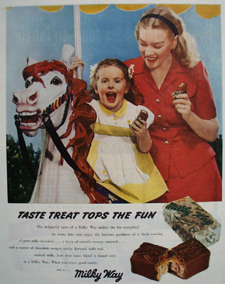 Milky Way Taste Treat Tops The Fun Ad 1945