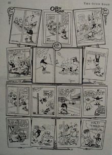 Cartoon Contest Preventing Touchdown 1927