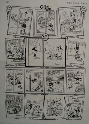 Cartoon Contest Preventing Touchdown 1927