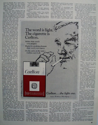 Carlton Cigarettes Word Is Light Ad 1968