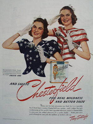 Chesterfield And The Alexander Twins Ad 1940