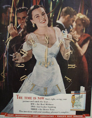 Chesterfield The Time Is Now Ad 1945