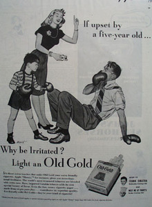 Old Gold Upset By Five Year Old Ad 1946