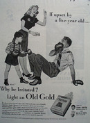 Old Gold Upset By Five Year Old Ad 1946