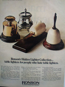 Ronson Hidden Lighter Collection Ad 1968
