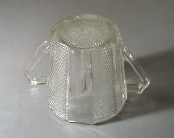 Jeannette Glass Dewdrop Glass Sugar bowl, Panel and bead design