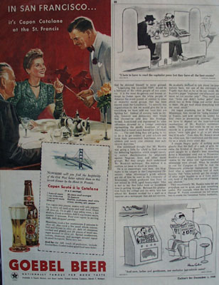 Goebel Beer San Francisco Ad 1945