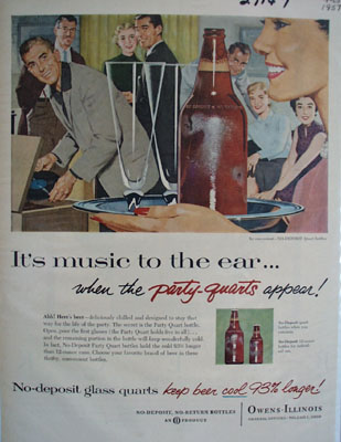 Owens Illinois Glass Music To Ear Ad 1957