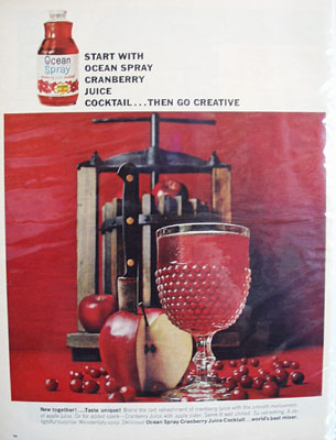 Ocean Spray Cranberry Juice Go Creative Ad 1964