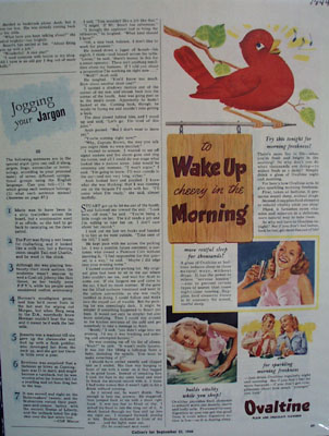 Ovaltine And Red Bird Ad 1944