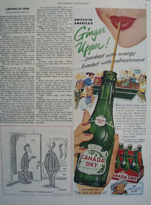 Canada Dry and Ginger Upper Ad 1954