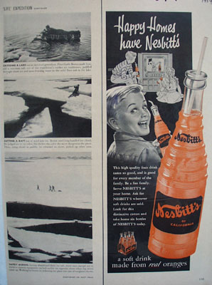 Nesbitts Orange Happy Homes Ad 1954