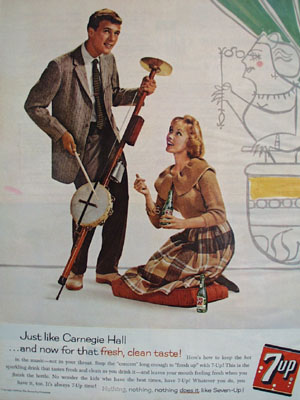 Seven Up And Carnegie Hall Ad 1960