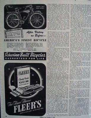 Schwinn Bikes After Victory Ad 1944