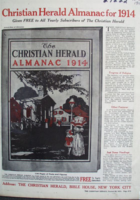 Christian Herald Almanac Ad 1913