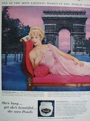 Ponds and Jacqueline Huet Actress Ad 1960