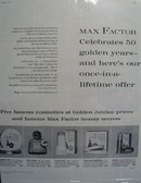 Max Factor 50 Years of Beauty Ad 1959