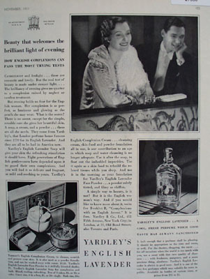 Yardleys English Lavender Couple At Opera Ad 1931