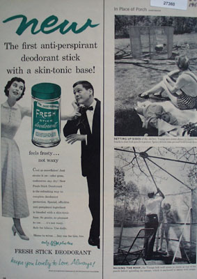 Fresh Stick Deodorant Feels Frosty Ad 1954