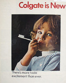 Colgate Taste Excitement Girl With Toothbrush Ad 1967