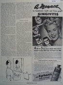 Forhams Toothpaste No Harsh Abrasives Ad 1945