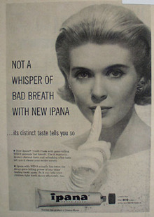 Ipana Tooth Paste Not A Whisper Ad 1958