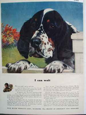 Sergeants Dog Medicine I Can Wait Ad 1942