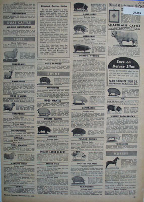 Prairie Farmer Page Of Farm Ads 1960