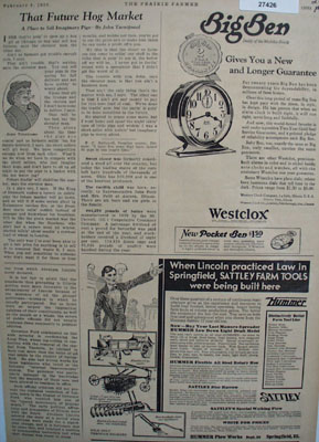 Sattley Farm Tools When Lincoln Practiced Law Ad 1930