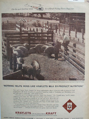 Kraylets Milk On The Spot Feeding Ad 1960