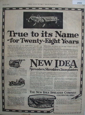 New Idea Spreader True To Its Name Ad 1927
