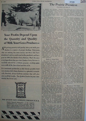 Quaker Oats Profits Depend Ad 1930