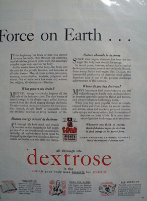 Dextrose Greatest Force On Earth Ad 1943