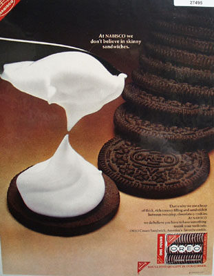 Oreo Dont Believe Skinny Sandwiches Ad 1967