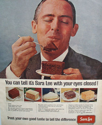 Sara Lee Can Tell With Eyes Closed Ad 1965