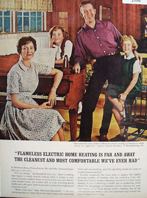 Electric Home Heating And Ed Stansfield Ad 1965